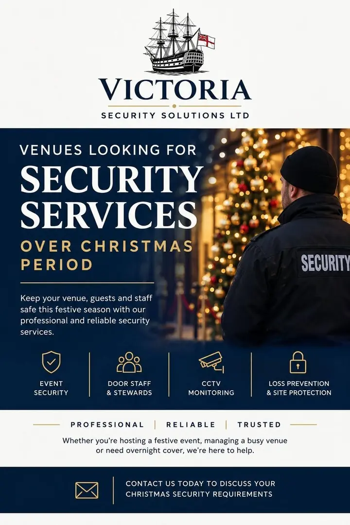 Victoria Security Solutions Christmas venue security poster