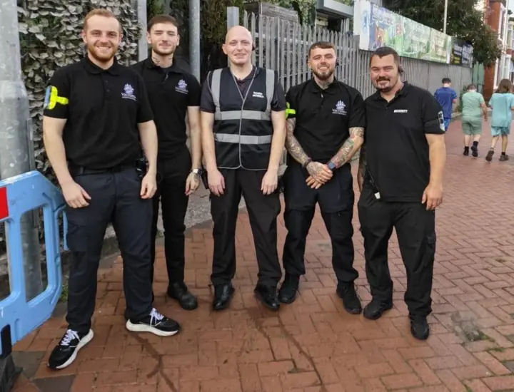 Victoria Security team members with an event organiser at the Seacombe Pride in Place project